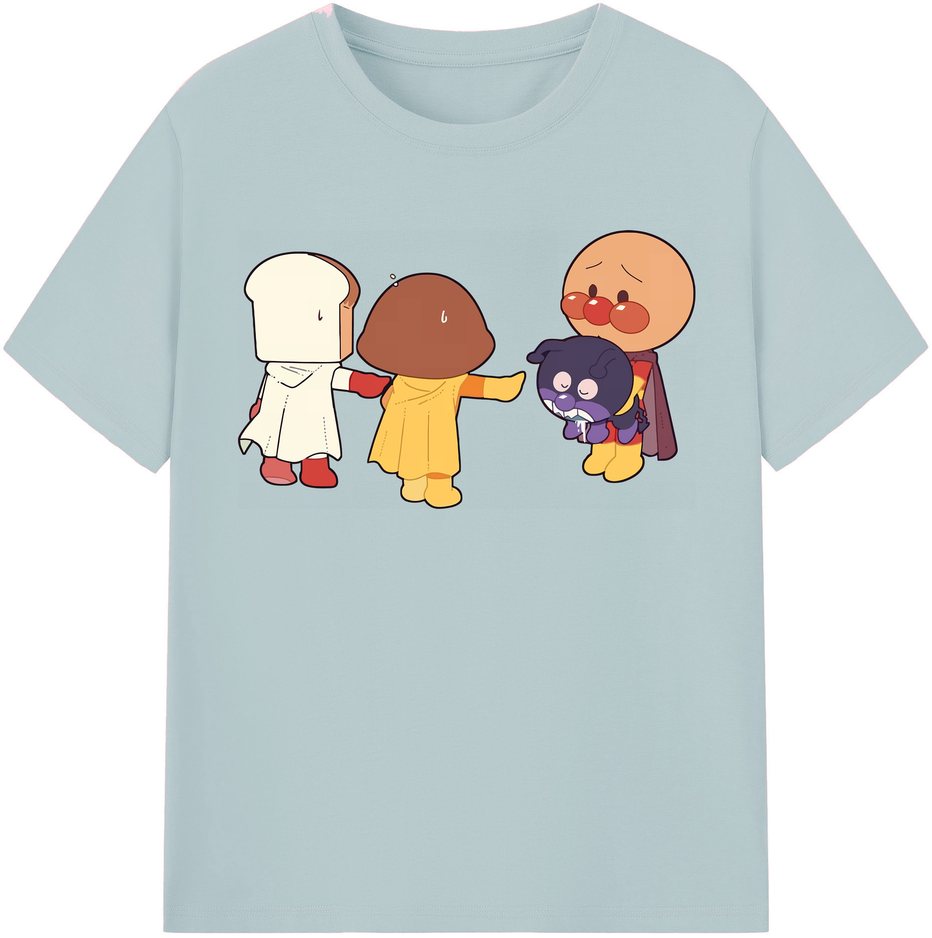 （画像用） アンパンマン Anpanman 綿100％半袖Tシャツ（フロントプリント）